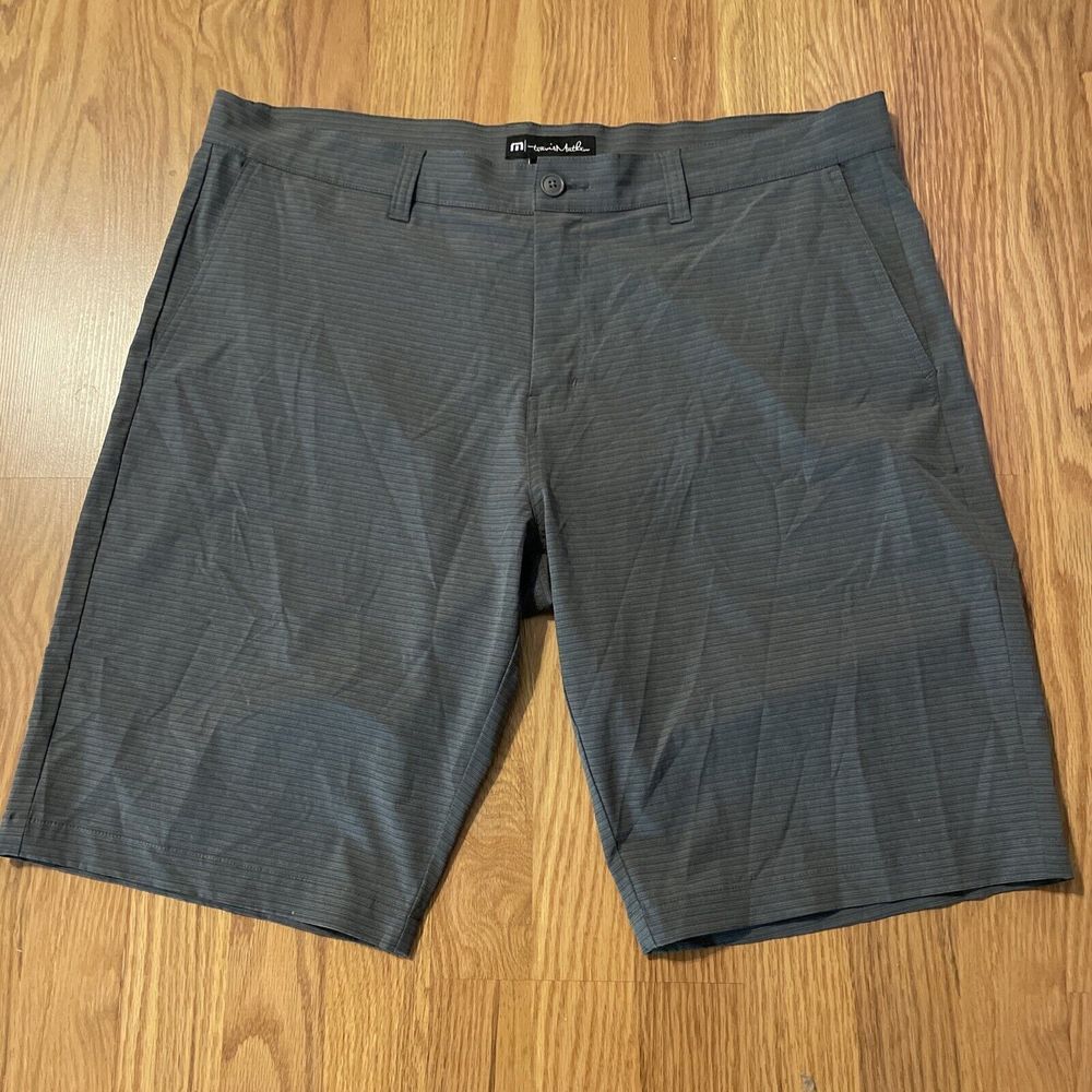 Travis Mathew Grey Morning Golf Shorts Men's Size 40 Performance Gray Stretch